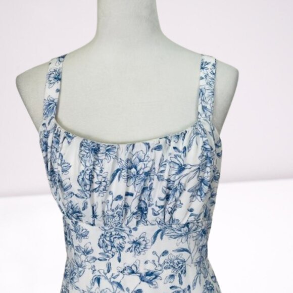 Lulus NEW For the Frill of It White Floral Ruffled Maxi Babydoll Dress Size M - Picture 6 of 12